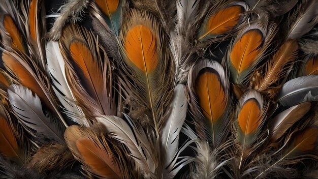 Photo a close up of a peacock feather with the word feather on it