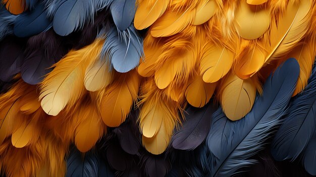 Photo a close up of a peacock with yellow feathers