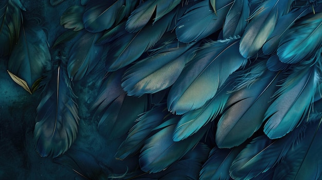 a close up of a peacocks feathers