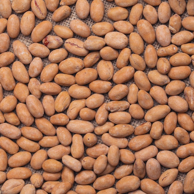 A close up of peanuts on a table