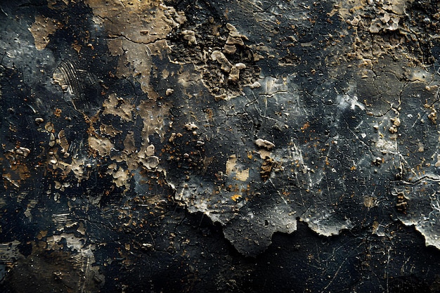 A close up of peeling paint on a wall