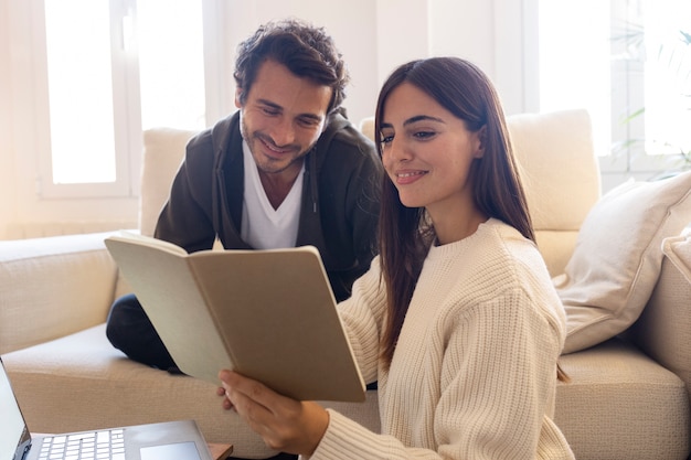 Close up on people working from home