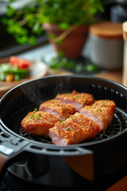 A close up of a person cooking food on a grill