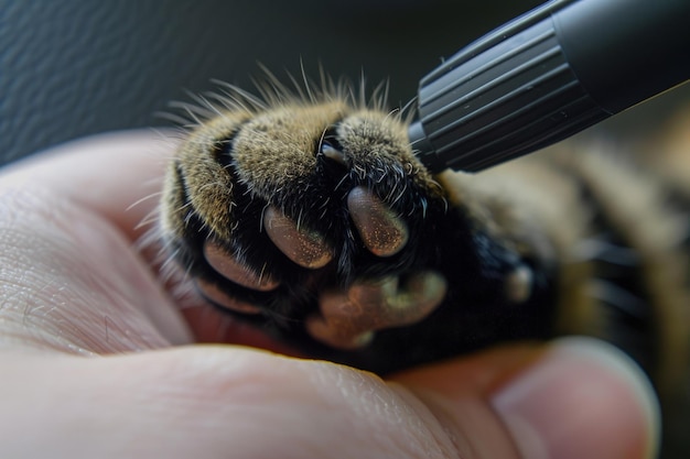 Photo a close up of a person holding a small animal