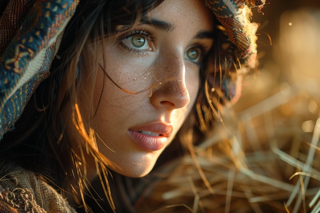 Close Up of Person Wearing Hat