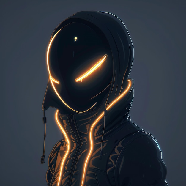 a close up of a person wearing a space suit with glowing eyes generative ai