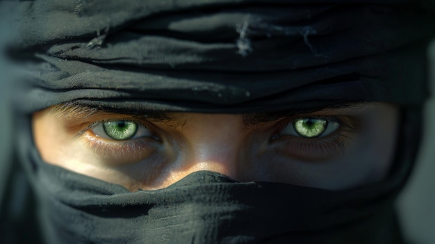 a close up of a persons eyes with green eyes