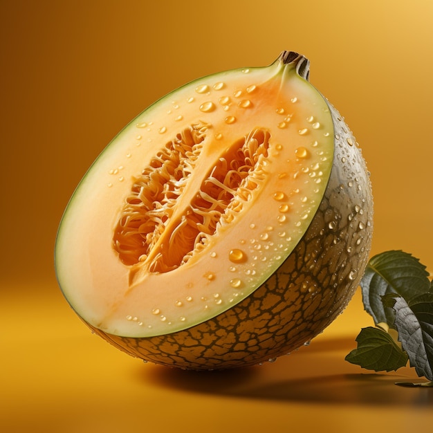 close up photo of fresh fruit Cantaloupe