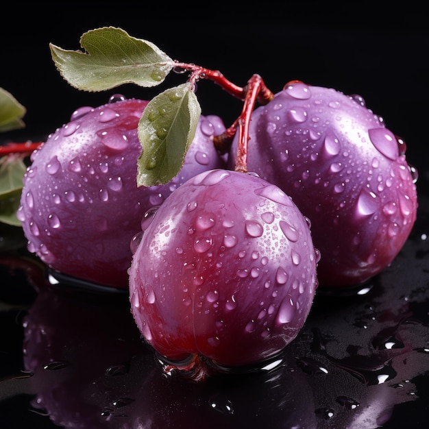 close up photo of fresh fruit Damson plum