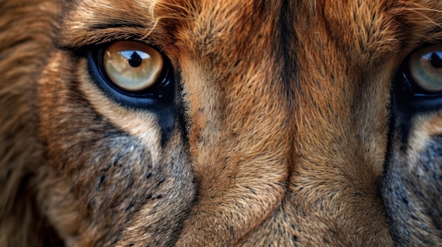 close up photo lion face and eyes background