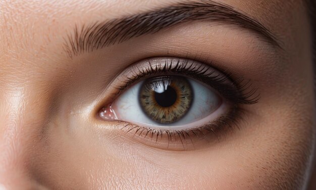 Close up photo of womans eyes with natural make up