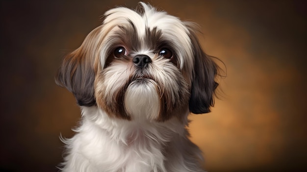 Close Up Photos Adult Brown And White Shih Tzu