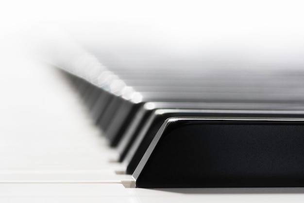 Photo close-up of piano keys