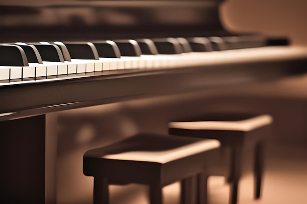 Close Up of Piano Keys