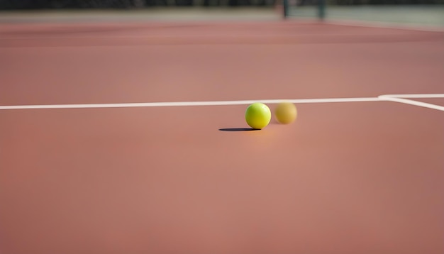 Close up of a pickleball on pickleball court