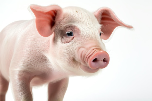 a close up of a pig