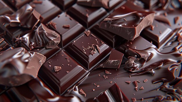 a close up of a pile of dark chocolates