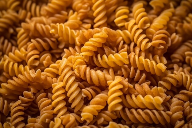 A close up of a pile of pasta