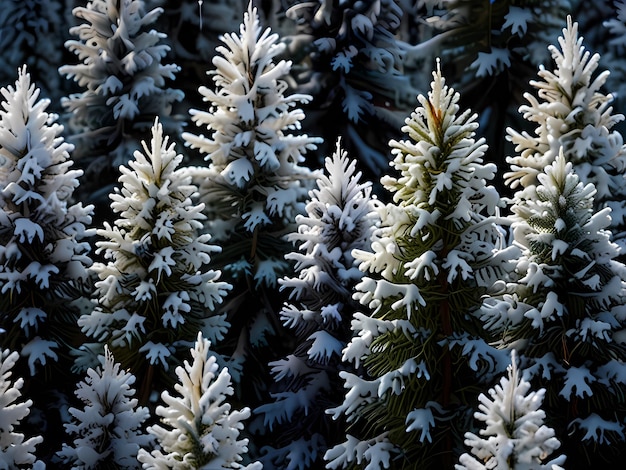 Photo a close up of a pine tree with a blurry background