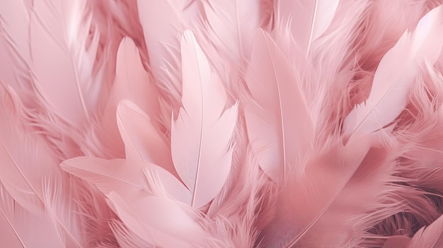 Close up of a pink flamingo feather