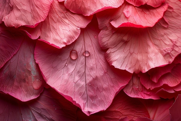 A close up of a pink flower with water droplets on it closeup style