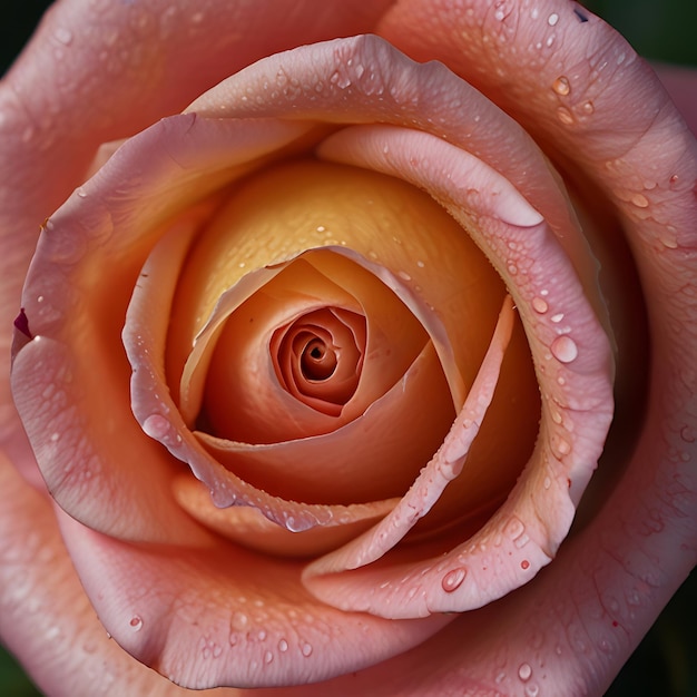 Photo a close up of a pink flower with water drops on it