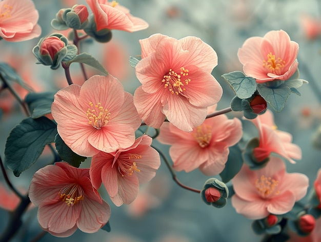 a close up of pink flowers with the word  hibiscus  on the bottom