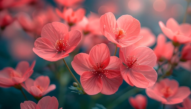 a close up of pink flowers with the words quot spring quot on the bottom