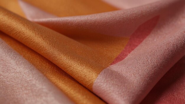 a close up of a pink and orange fabric