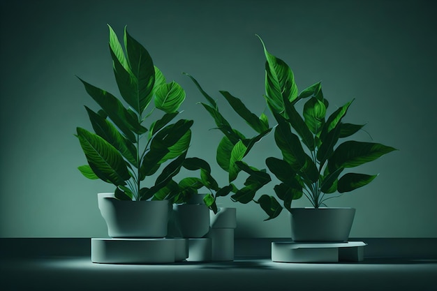 A close up of a plant in a pot with the words'green plant'on it