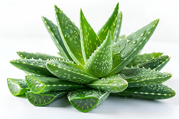 A close up of a plant on a white surface