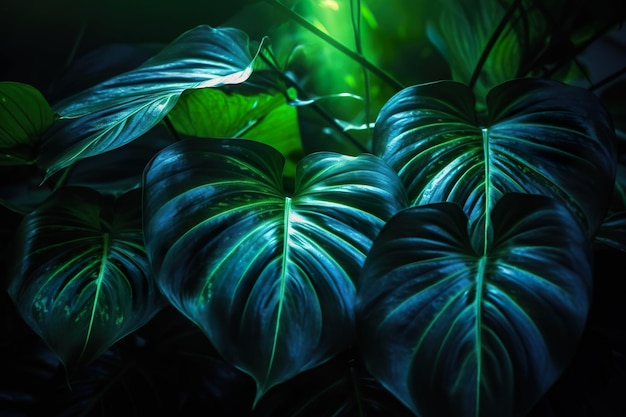 A close up of a plant with green leaves Generative AI image