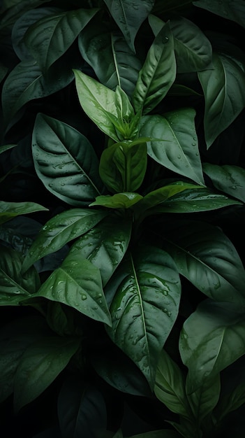 a close up of a plant with green leaves