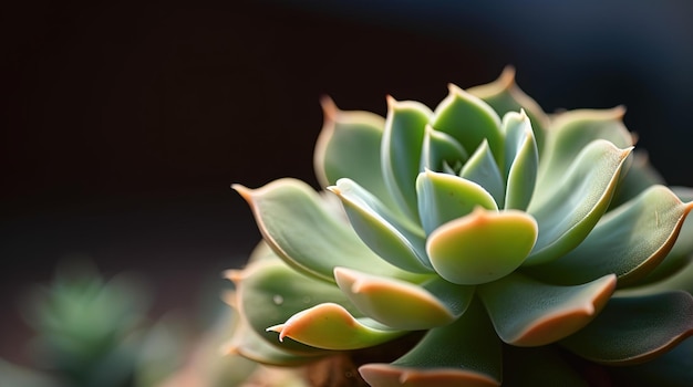 A close up of a plant with a red and green leaf