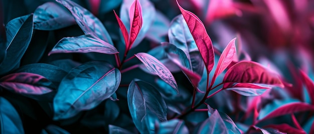 Close Up of a Plant With Red and Green Leaves