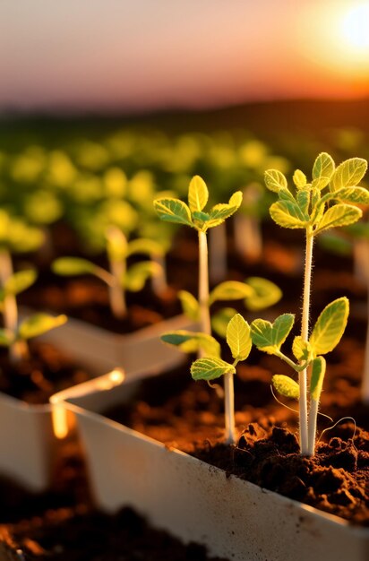 A close up of a plant with the sun shining on it