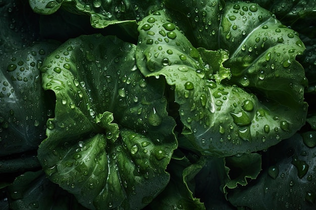 A close up of a plant with water droplets on it