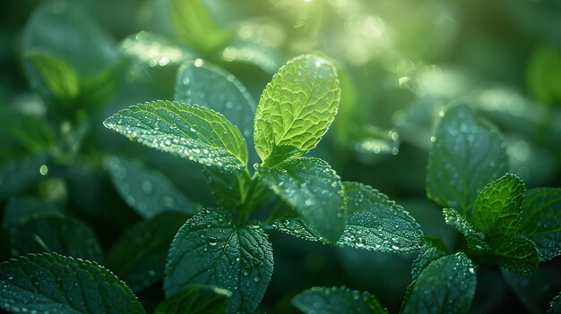 a close up of a plant with water drops