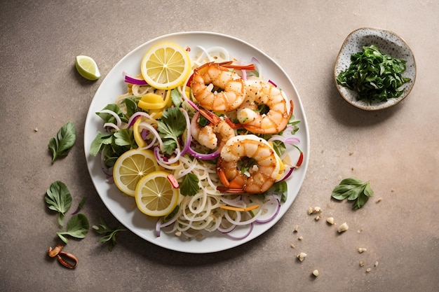 a close up of a plate of food on a table