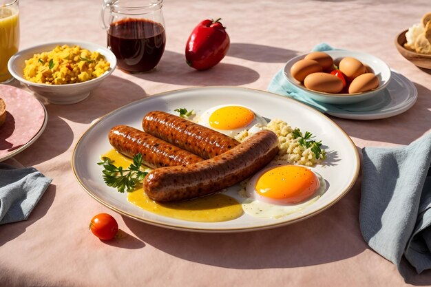 a close up of a plate of food on a table