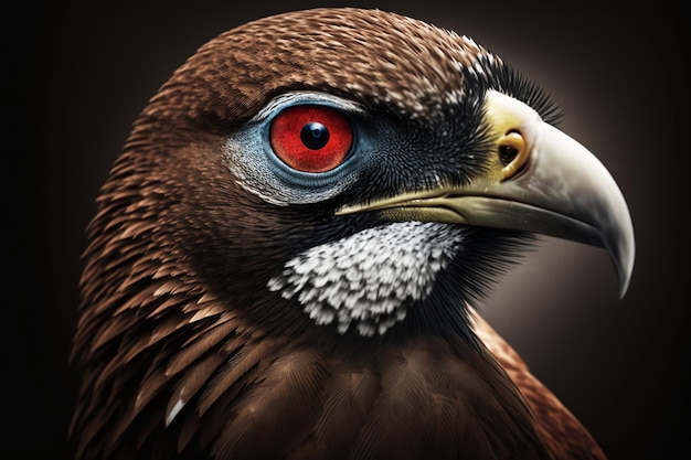 Close up portrait of a bird's head