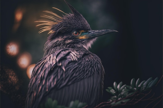 Close-up Portrait of a Brown Wild Bird