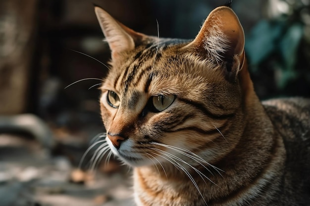 close up portrait of a cat Generative AI