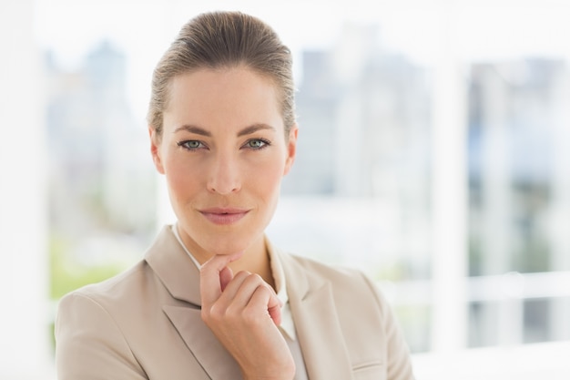 Close-up portrait of a young businesswoman