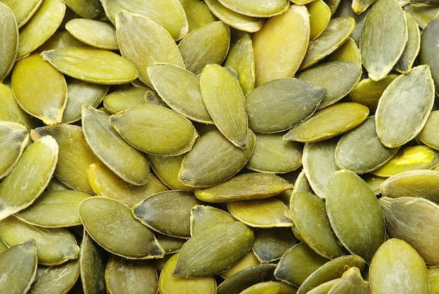 Close up of the pumpkin seeds