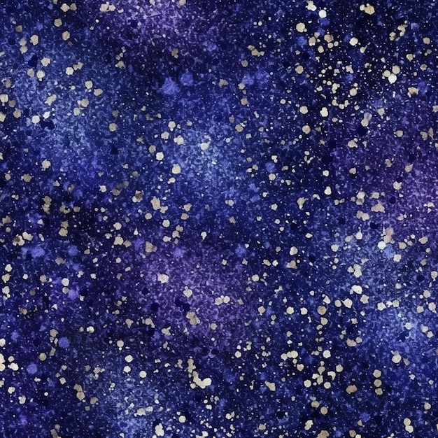 A close up of a purple and blue background with gold dots generative ai