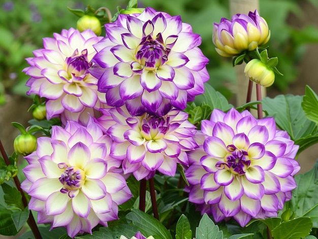 Close Up Of Purple Daisy Flowers