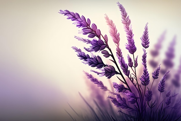 A close up of a purple flower on a white background generative AI