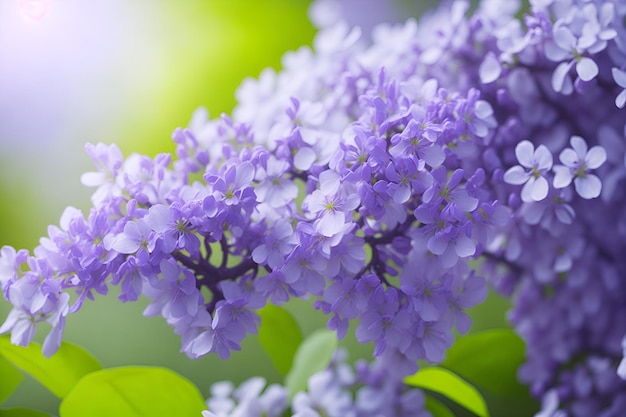 A close up of a purple flower with the word lilac on it