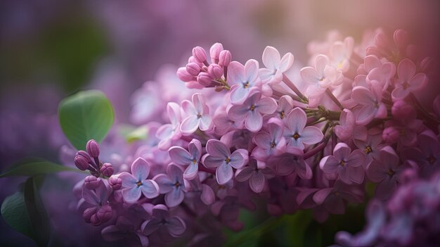 A close up of a purple lilac flower